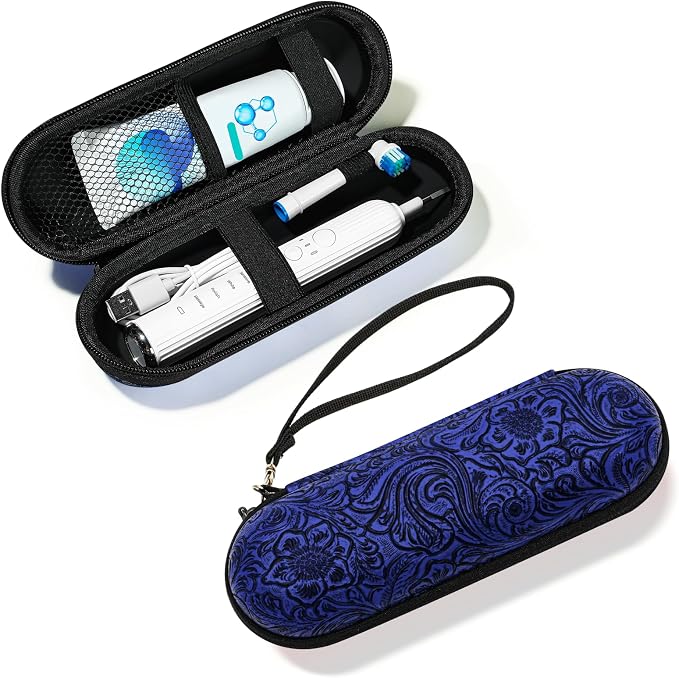 Electric Toothbrush Travel Case, compatible with Oral-B/Oral-B Pro 1000, 1500, 5000, 7000, 7500, 6000, 9600; Philips Sonicare 4100, 5100, 1100, 6100, 5300; Oral-B iO electric toothbrush by Unknown