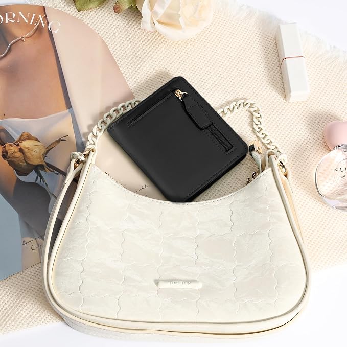 Gostwo Small Wallet for Women, Slim Bifold Credit Card Holder, Compact RFID Blocking Cash Wallet, Billfolds Thin Leather Zipper Pocket, Mini Wallet Gift for Ladies Teen Girls Travel with ID Window - Image 7