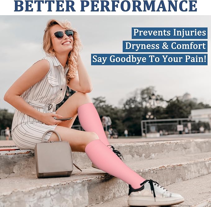 FEYHAY Copper Compression Socks (3 Pairs) 15-20 mmHg Circulation is Best Athletic & Daily for Men & Women, Running, Climbing - Image 3