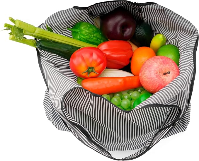 REDSINDA Foldable Reusable Shopping Grocery Bags, Lightweight, Washable, Cute Packable Polyester Tote Bag - Image 5