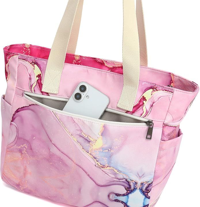 Women Tote Bag With Muti-Pockets,Lightweight Shoulder Bag,Large Capacity Handbag for Travel, Work, Gym - Image 4