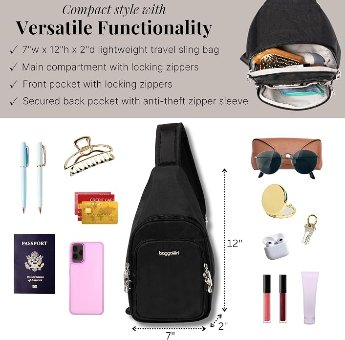 Baggallini Securtex Anti-Theft Daytripper Sling - Image 6