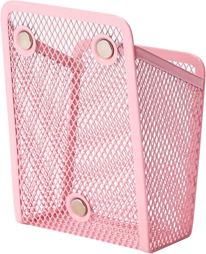 Magnetic Pencil Holder,Mesh Stainless Steel Pen Basket, Metal Writing Utensil Storage Organizer for Whiteboard,Blackboard,Kitchen, Locker, Home, or Office | Metal Writing Utensil Storage Organizer for Whiteboard,Blackboard,Kitchen, Locker, Home, or Office - Image 4