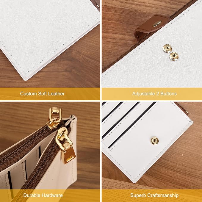 Travelambo RFID Wallet Women Large Size Bifold Multi Card Wallet Case with Zipper Pocke Credit Card Holder for Women - Image 6