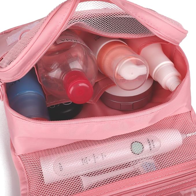 Narwey Small Hanging Travel Toiletry Bag for Women, Travel Bag for Toiletries, Makeup Bag Organizer Make Up Bags Cosmetic Bags for Girls - Image 2