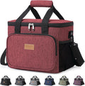 Lifewit Large Lunch Bag, Insulated Lunch Box, Soft Cooler Cooling Tote for Adult Men Women, Burgundy 24-Can (15L) by Lifewit