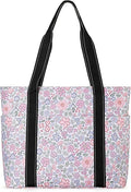 Tote Bag for Women with Laptop Compartment & Cup Holder,Nylon Bag for Work,Travel,Gym,Beach,Teacher,Nurse,School,Mom by HappiePeppie