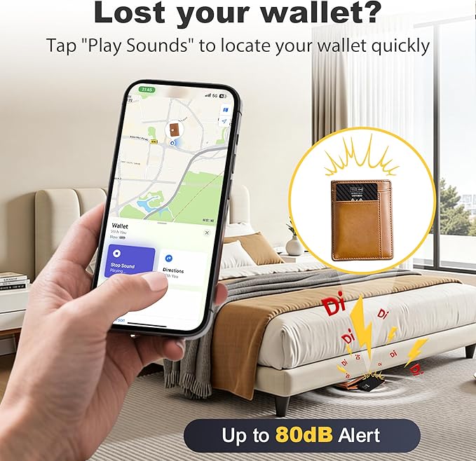 [Apple MFi Certified] 4 Pack Wallet Tracker Card with Apple Find My (iOS Only) Rechargeable Air Tracker Tags Bluetooth Wallet Finder IP68 Waterproof GPS Tracker Item Finder for Keys, Bags, Passport - Image 4