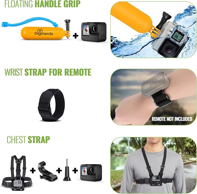 GoPro Hero (Go Pro Hero) Black Compact - Waterproof Action Camera with 4K Ultra HD Video, 12MP Photos + 50-in-1 Accessory Kit + 2 X 64GB Card + More - Image 4