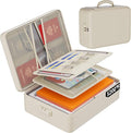 DocSafe 5200°F Fireproof Document Organizer Box with Lock, Beige (Soft) | Heat Insulated 8 Layers File Storage Bag,Water-Resistant Zipper,Home Office Travel Safe,Protects Important Documents,Laptop by DocSafe