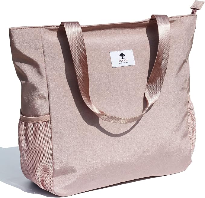 ESVAN Original Floral Water Resistant Large Tote Bag Shoulder Bag for Gym Beach Travel Daily Bags Upgraded - Image 3