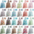 Eccliy 24 Pieces Reusable Grocery Bags Polyester Shopping Bags for Groceries Multi Colors Reusable Foldable Shopping Tote(Animal Style) by Eccliy
