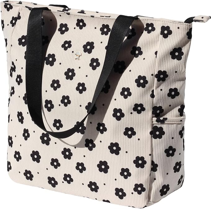 ESVAN Original Floral Water Resistant Large Tote Bag Shoulder Bag for Gym Beach Travel Daily Bags Upgraded - Image 3