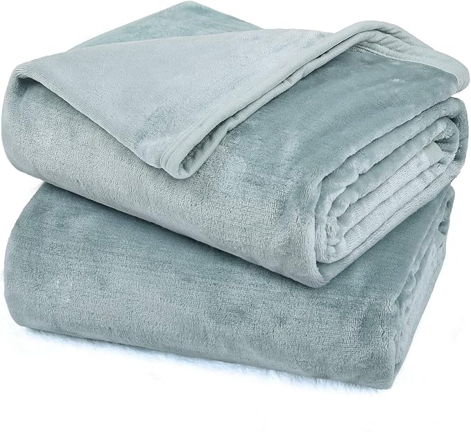 EIUE Comfortable Flannel Fleece Blanket Set,Ultra Soft Full Body Nap Blanket Quilt for Home & Travel,Wedding Favors Gift for Family Couple(2 Packs,60x80) by EIUE