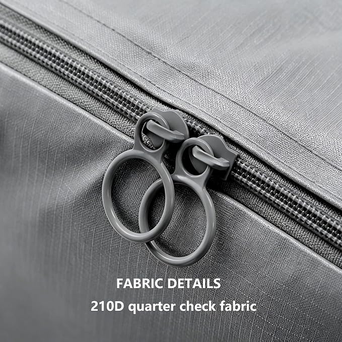 8 Set Packing Cubes for Travel Essentials With Hanging Toiletry Bag for Women, Lightweight Suitcase Organizer Bags with Mackup bag, Carry-On Luggage Accessories (Gray) - Image 8