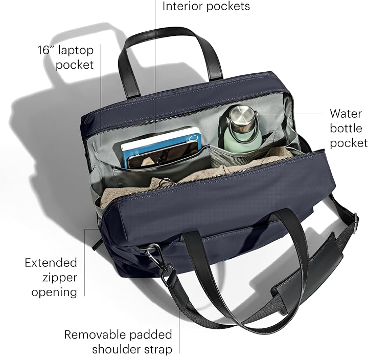 Away The Everywhere Bag, Airline-Approved Carry-On Travel Bag | Water-Repellent Duffel Bag with 16" Padded Laptop Pocket, Trolley Sleeve & Detachable Shoulder Strap - Image 5