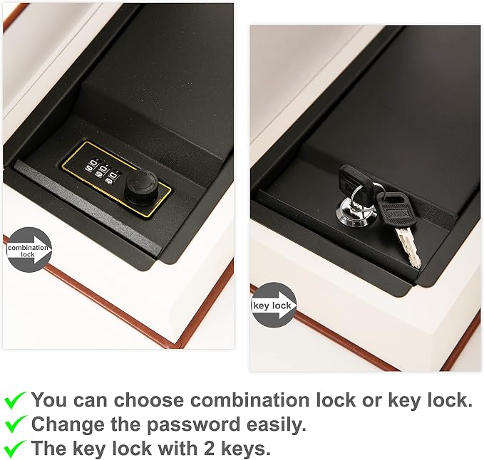 CookBook Diversion Book Safe with Real Pages,Combination Lock Box,Secrect Hidden Safe with Key Lock,Portable Metal Safe Box - Image 7