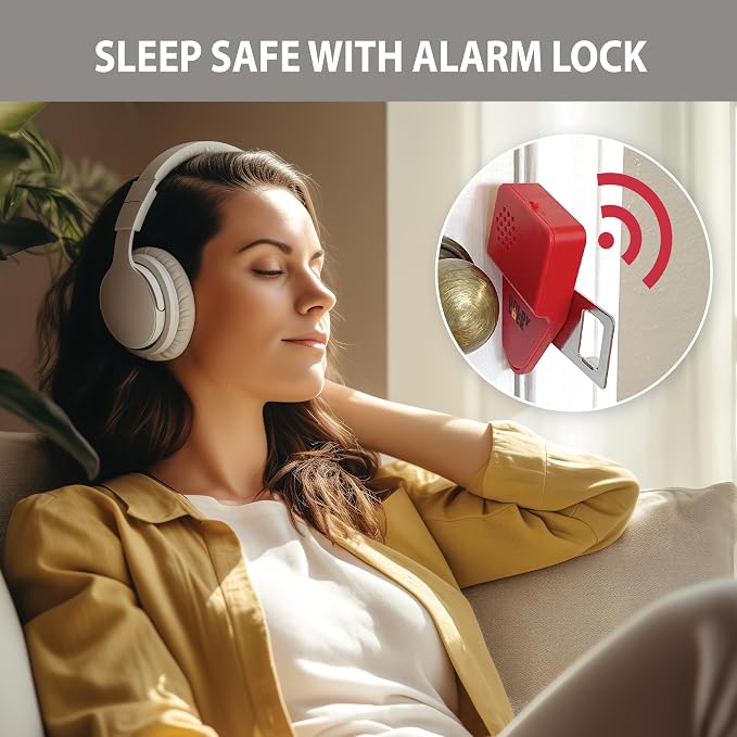 Goldy Lock Portable Alarm and Hotel Door Lock for Home & Travel Security. Door Safety Lock from the Inside of Home, Apartments, Hotel Rooms, College Dorms, and Rentals. | Safety, Portable Privacy Protection & Reinforcement Device for Traveling, Hotels,... - Image 8