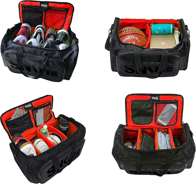 Sneaker Duffel Travel Bag for Men Shoe Bags for Travel Sneaker Bag Basketball Outdoor Sports Gym Bag Travel shoe bag With 3 Adjustable Compartment Dividers Travel Shoe Bags - Image 4