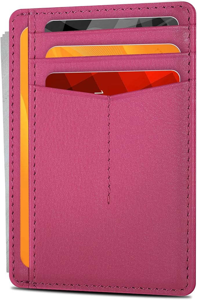 Oak Leathers Genuine Leather Slim Wallet - RFID Minimalist Card Holder by OakLeathers
