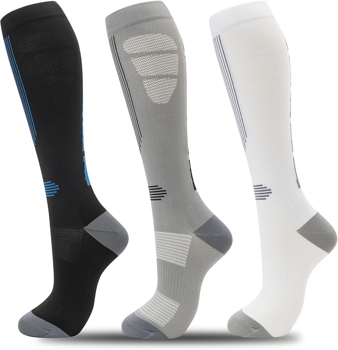 fenglaoda Compression Socks for Women Men 3 Pairs Graduated Compression Support Circulation Socks for Nurses by fenglaoda