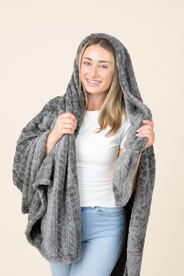 EverSnug Travel Blanket & Pillow 68x42 - Premium Ultra-Soft Microfleece 2 in 1 Compact & Packable Flight Blanket with Soft Bag Pillowcase, Hand Luggage Sleeve and Backpack Clip (Grey) - Image 2