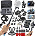 Accessories Kit for DJI OSMO Action 6, Large Carrying Case, Waterproof Housing Case, Handlebar Clamp, Screen Protector, Selfie Stick, Chest Head Strap, Backpack Belt, Floaty Bobber, Suction Cup by Unknown