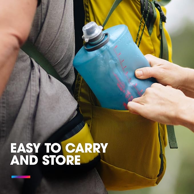 HydraPak Stow Collapsible Water Bottle – 350ml, 500ml, 1L – Ultralight, Leak-Proof, BPA-Free, Filter Compatible Travel & Hiking Flask - Image 3