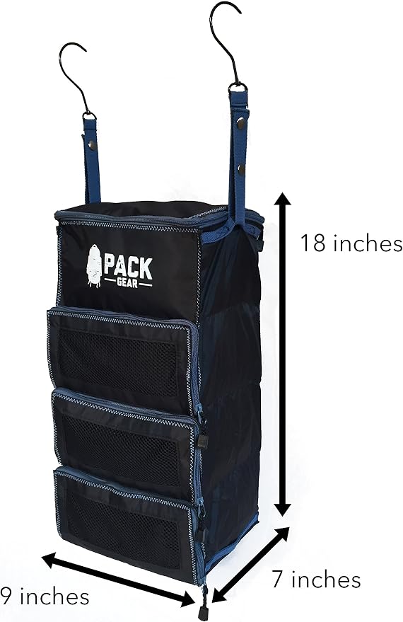 Hanging Carry-On Organizer - Our Standard Hanging Luggage Organizer Fits Any Carry On - Our Packing Cubes For Travel Use Mesh Windows to Make Finding Clothes Easy (Green, S) - Image 2