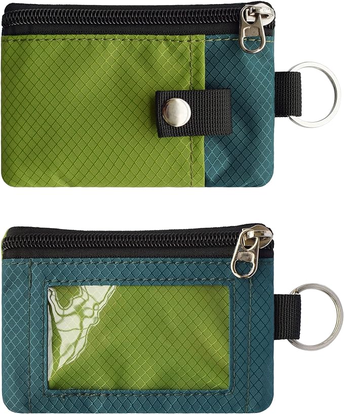 CHENSPRX Minimalist RFID Blocking Small Wallet with ID Window,WaterResistant Zip Id Case Wallet with Lanyard Keychain for Cards,Cash,Travel,Women,Men - Image 3