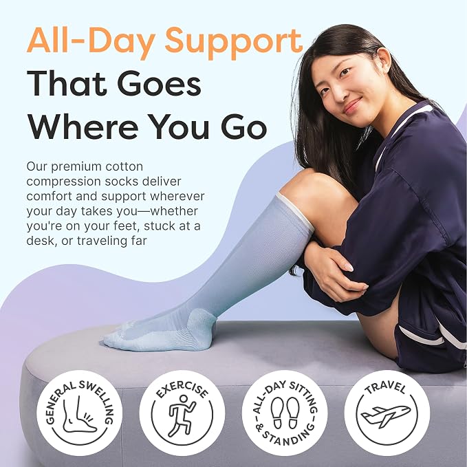 ZenToes Compression Socks for Women & Men, Knee High Socks with Targeted Cushioning - Image 2