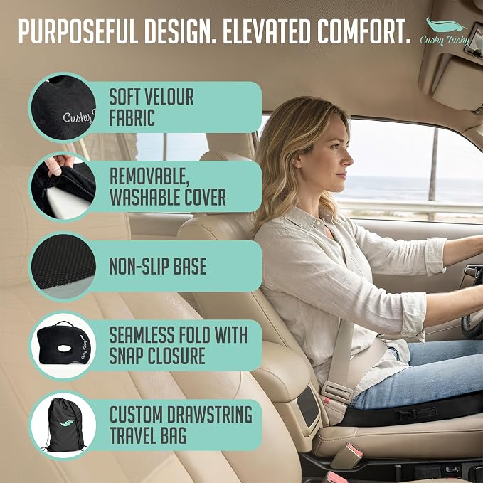 Seat Cushion | Premium Foldable Sit Bone Cushion for Pressure Relief, Hip, Hamstrings & Sciatica Comfort | Butt Pillow | Ergonomic Ischial Tuberosity Support for Home, Office & Driving - Image 7