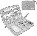 Lcsmaokin Electronics Organizer Travel Case,Electronic Accessories Storage Bag,Portable Waterproof Cable Organizer Bag,Travel Cord Organizer Bag for Small Charging Cord Storage,Cables,SD Card (Grey) by Lcsmaokin