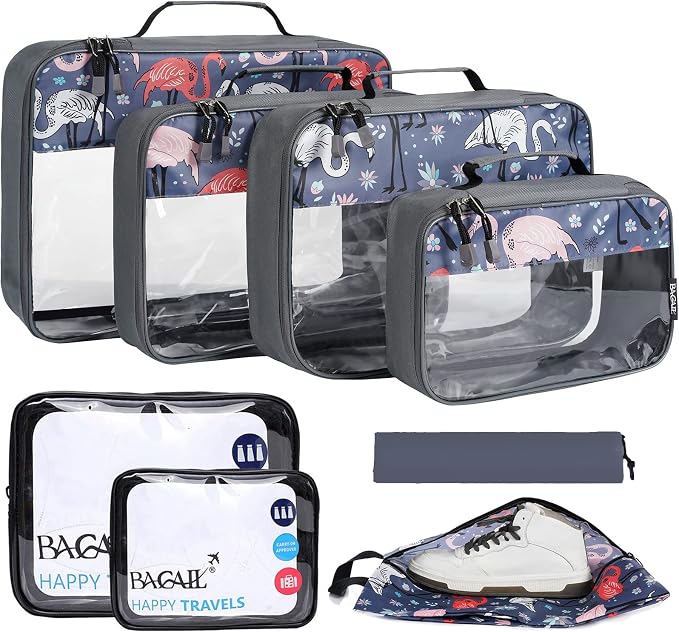 BAGAIL 8 Set/9 Set Packing Cubes Luggage Packing Organizer for Travel, Suitcase Packing Bags for Travel Accessories by BAGAIL