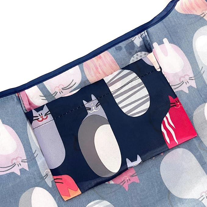 allydrew Large Foldable Tote Nylon Reusable Grocery Bags - Image 2
