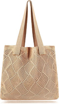 COOKOOKY Crochet Beach Tote bag Summer Beach Bag for Women Aesthetic Mesh Tote Bag Hippie Bag Knit Bag by COOKOOKY