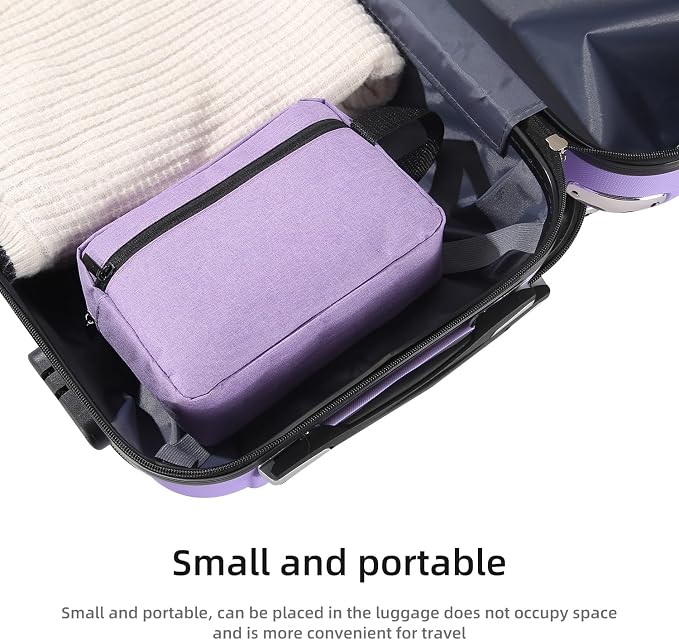 Icramsy Travel Toiletry bag Toiletry bag for women men Hanging Cosmetic bag Travel accessories for Women Men (Purple) - Image 6