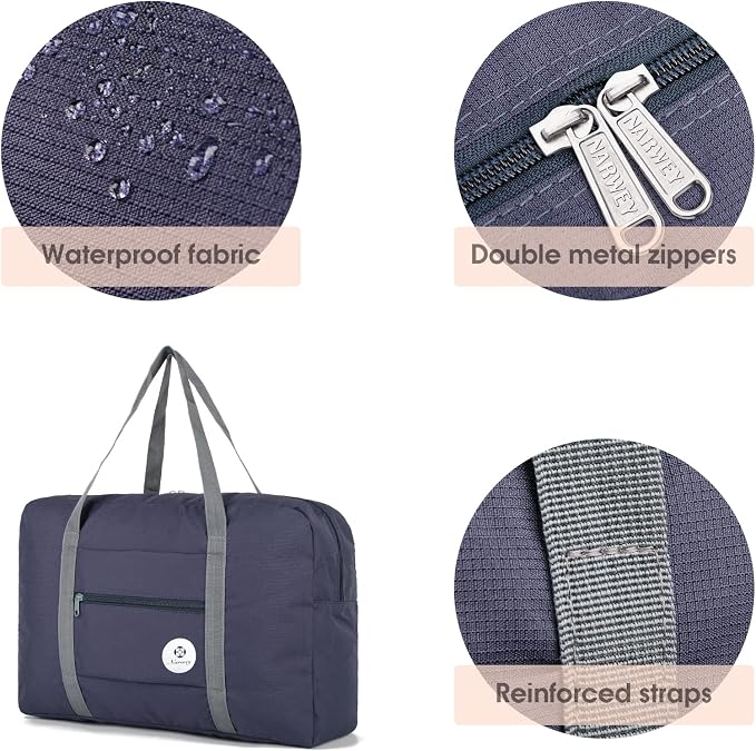 For Spirit Airlines Personal Item Bag Foldable Travel Duffel Bag Tote Carry on Luggage Duffle Overnight for Women and Men - Image 5