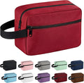 Travel Toiletry bag for Women and Men,Small Cosmetic Bag Hanging Lightweight Makeup Bag Small Tool Bag Travel Organizer accessories for Women Men - Dark Red by Unknown
