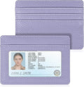 FINTIE Slim Minimalist Front Pocket Wallet RFID Blocking Credit Card Holder | Card Cases with ID Window for Men Women, Lilac Purple by Fintie