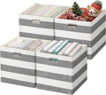 Posprica Storage Bins Storage Cubes,13×13 Collapsible Storage Boxes Containers Organizer Baskets for Nursery,Office,Closet,Shelf - 4pcs,Black-white Striped by Posprica