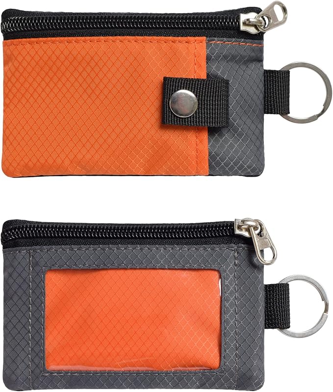 CHENSPRX Minimalist RFID Blocking Small Wallet with ID Window,WaterResistant Zip Id Case Wallet with Lanyard Keychain for Cards,Cash,Travel,Women,Men - Image 3