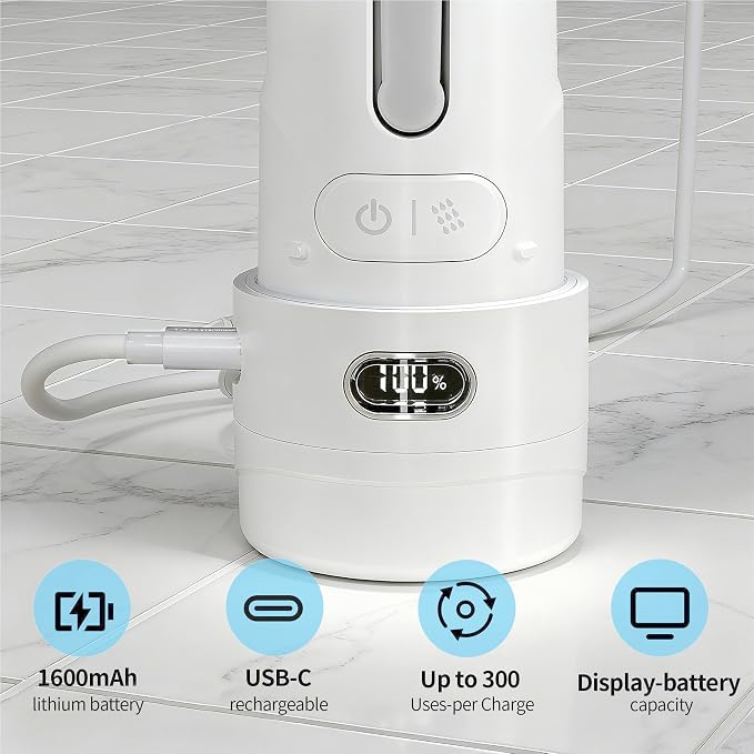 Portable Bidet for Travel,Personal Hygiene Sprayer Bottle for Women Men | Mobile Bidet Portable for Toilet,Electric Handheld High-Pressure Foldable USB-C Battery-Powered - Image 8