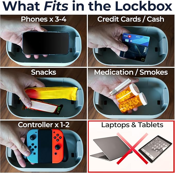 Mindsight Timed Lock Box | Unplug from Phones, Video Games, Social Media, Snacks & Cravings | 3 Modes based on Willpower | Easy to Use | Out of Sight ~ Out of Mind | Boost Your Mental Wellness - Image 3