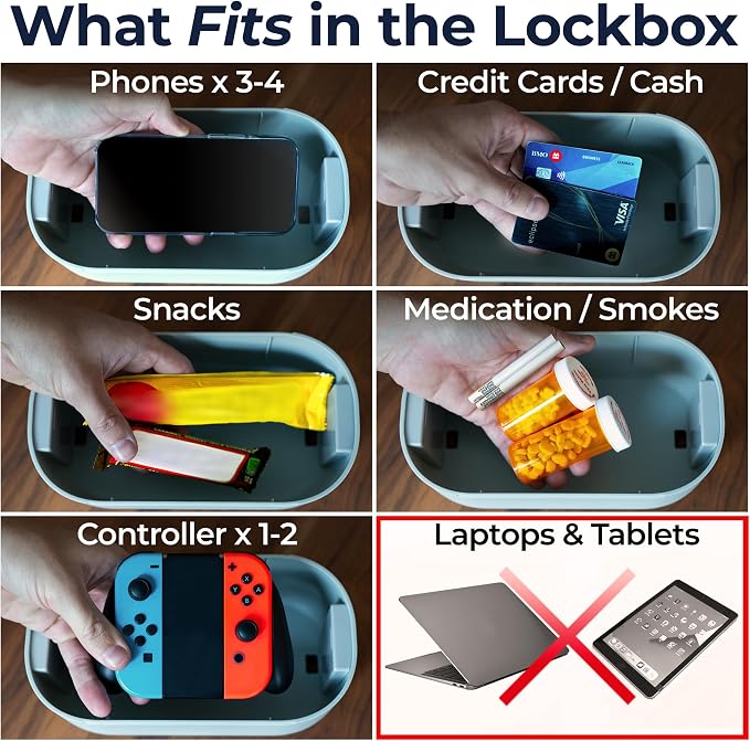 Mindsight Timed Lock Box | Unplug from Phones, Video Games, Social Media, Snacks & Cravings | 3 Modes based on Willpower | Easy to Use | Out of Sight ~ Out of Mind | Boost Your Mental Wellness - Image 3