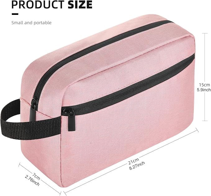 Icramsy Travel Toiletry bag Toiletry bag for women men Hanging Cosmetic bag Travel accessories for Women Men (Pink) - Image 2