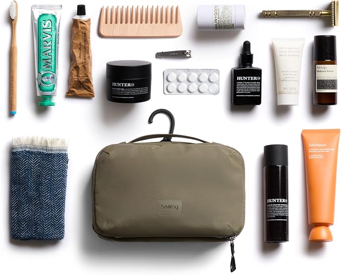 Bellroy Hanging Toiletry Kit 3L, Travel Toiletry Bag - SeaKelp | 3L hanging toiletry bag for men and women, designed for travel - Image 7