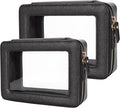Aveniee Clear Makeup Bag Set,Portable Travel Toiletry Bag Cosmetic Case for Women,Vegan Leather Make Up Pouch Organizer Car Bag for Essentials 2pcs,Middle & Large,Black by Aveniee