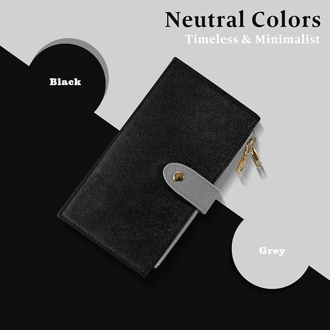Travelambo RFID Wallet Women Bifold Multi Card Wallet Case with Zipper Pocke Credit Card Holder for Women - Image 3