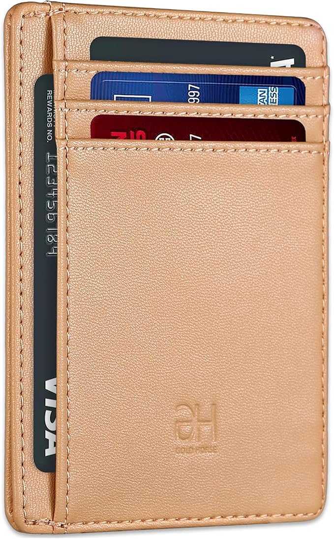 GH GOLD HORSE Slim RFID Blocking Card Holder Minimalist Leather Front Pocket Wallet for Women | Slim by GH+GOLD+HORSE